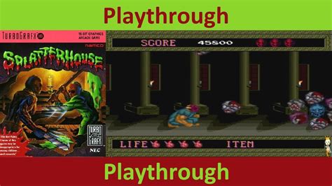 Splatterhouse 1 Turbografx 16 Playthrough Youtube