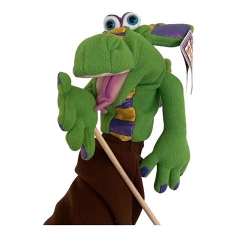 Melissa And Doug Smoulder The Dragon Green Hand Puppet With One Wooden