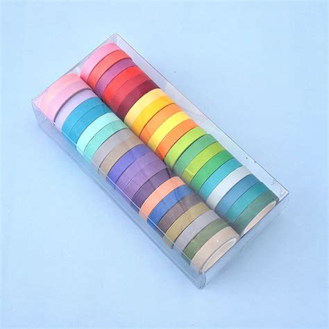 40 pcs rainbow color lace washi tape set 7 5mm mini masking tapes decoration stickers