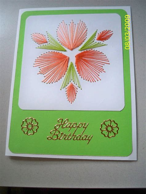 Simple Embroidered Card This One Comes Up A Treat Especially In