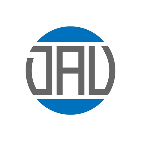 Diseño De Logotipo De Letra Dau Sobre Fondo Blanco Concepto De