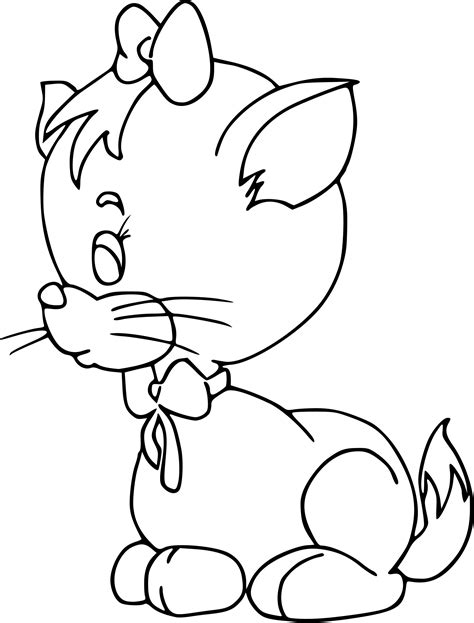 Coloriage Chat Mignon à Imprimer Sur Coloriages Info