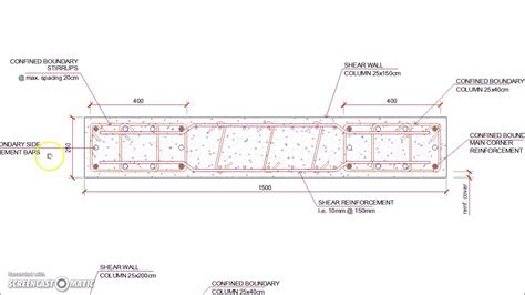 Shear Wall Reinforced Concrete Column Reinforcement Details Youtube
