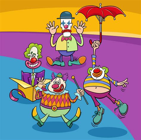 Cartoon Funny Clowns And Comedians Characters Group 16773242 Vector Art