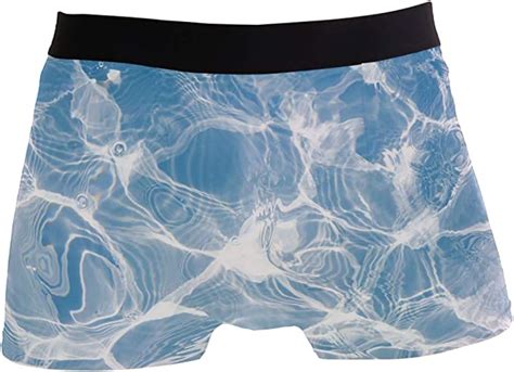 Men S Boxer Brief Underwear Blue Water Sun Light Boxers For Men No
