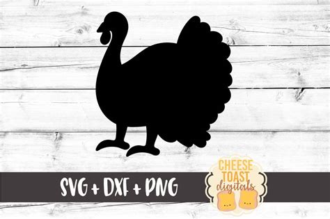 Turkey Silhouette Thanksgiving Svg Png Dxf Cut Files
