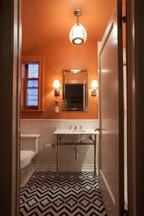 Orange Bathrooms Can Be Beautiful And Here’s Proof Orange Bathroom Decor Orange Bathrooms