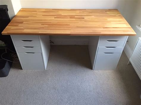 Ikea Desk Top And Drawers Filing Cabinets Solid Wood In Shrewsbury