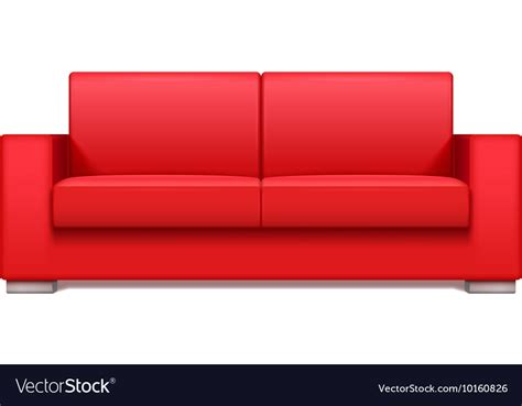 Red Leather Contemporary Sofa Baci Living Room
