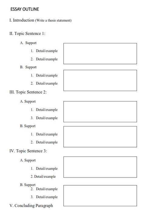 Argumentative Essay Outline Worksheet