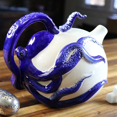 Blue Octopus Teapot Tea Pots Pottery Tea Pots Teapots And Cups