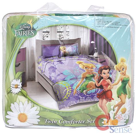 When selecting bedding, you should choose a high end material that will look superb, and feel tender and silky. Disney Tinkerbell Fairies Twin Comforter 3pc Set Bedding ...