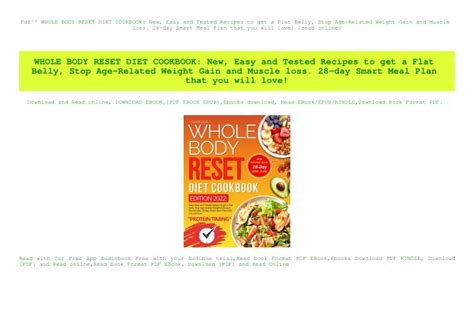 Ppt Pdf Whole Body Reset Diet Cookbook New Easy And Tested Recipes