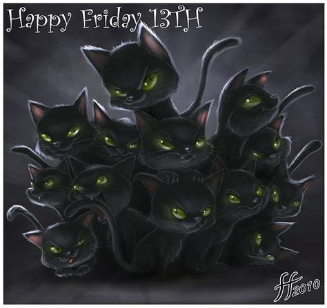 Happy Friday 13th Supertition 13 Black Cats Hd Wallpaper Peakpx