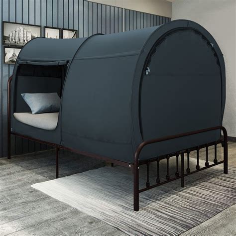 Feelinglove indoor privacy play tent on bed. Bed Canopy Tent w/Indoor Curtains(Mattress Not Included ...