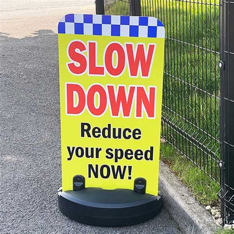Pavement Sign Slow Down Reduce Your Speed Now Signs2schools