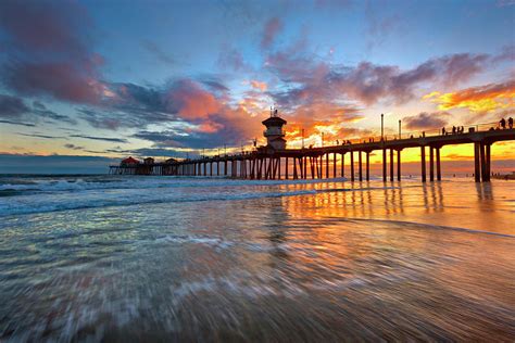 Huntington Beach Pier Sunset 2 Photograph By Brian Knott Photography