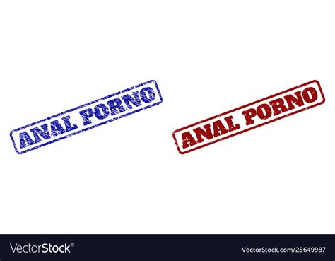 Anal Porno Blue And Red Rounded Rectangle Stamps Vector Image
