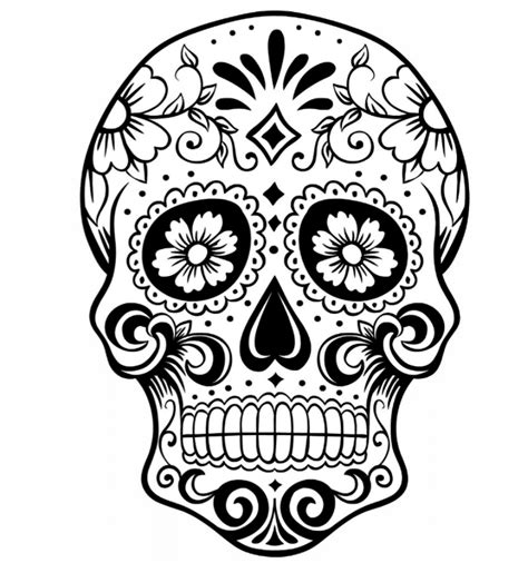 Print And Download Sugar Skull Coloring Pages To Have Scary But