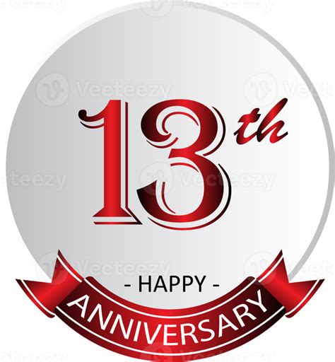 13th Anniversary Celebration Label 13812419 Png