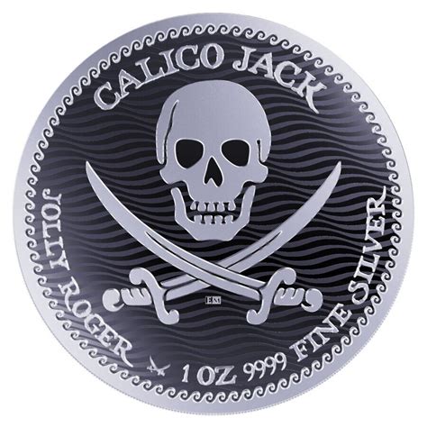 2022 Niue Jolly Roger Series Calico Jack 1oz Silver Bu Coin