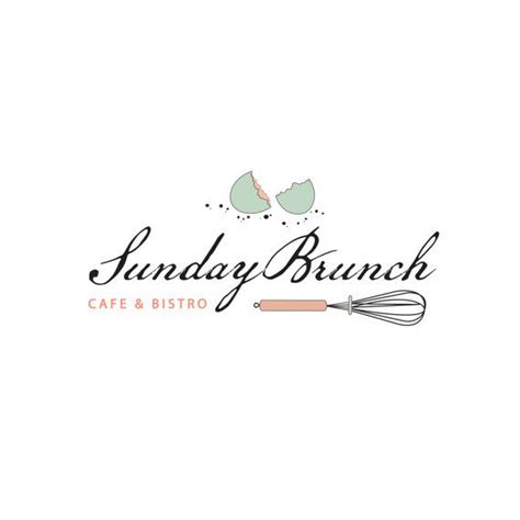 After The Sunday Brunch By Julia On Etsy Restaurant Logo Design Logo