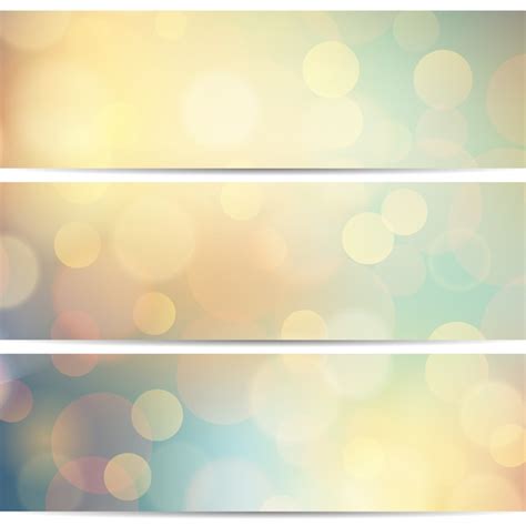 Premium Vector Soft Colored Abstract Banner Background Set