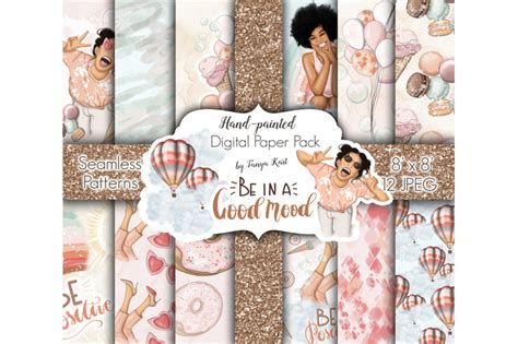 Good Mood Clipart And Patterns By Tanya Kart Thehungryjpeg