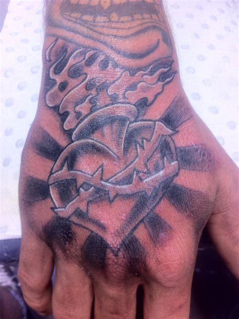Sacred Heart Hand Tattoo By Tw33kr On Deviantart