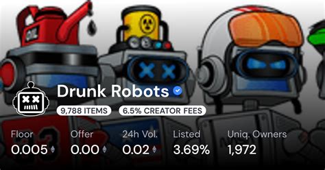 00025 Ξ Drunk Robots Collection Opensea Pro