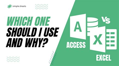 microsoft access vs excel which one should i use and why