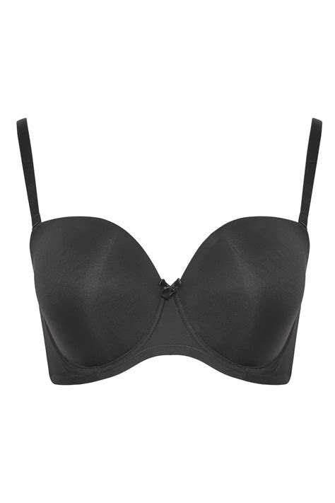 Plus Size Black Moulded Underwired Full Cup Multiway Bra With Removable