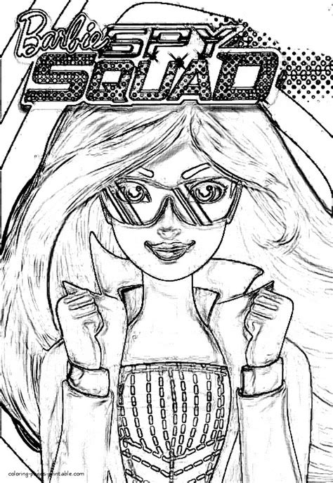 Barbie coloring pages for preschool, kindergarten and elementary school children to print and color. Barbie Spy Squad printable coloring pages || COLORING ...