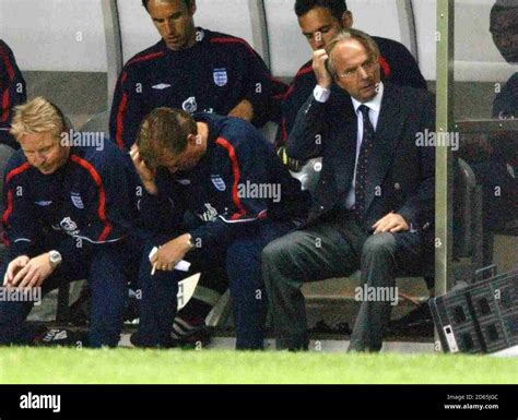 England Coach Sven Goran Eriksson Shakes His Head During A Patchy England Performance Against
