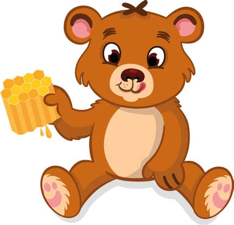 Bear Eating Honey Illustrations Royalty Free Vector Graphics And Clip