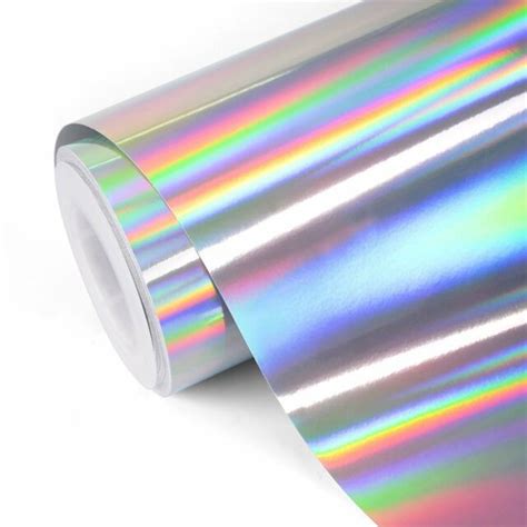 Rainbow Holographic Vinyl Adhesive 1ft X 5 Ft Roll Sign For Cricut
