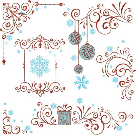 Christmas Swirls Vector At Collection Of Christmas