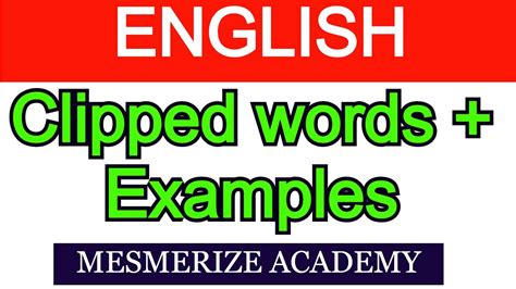 100 Examples Of Clipped Words Zoomterra