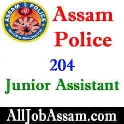 Assam Police Junior Assistant Recruitment 2020 Apply Online For 204