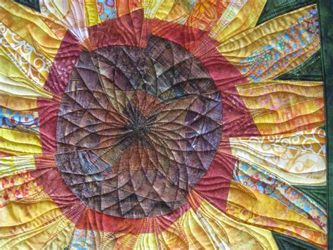 Making A Sunflower Art Quilt Art Quilts By Sharon