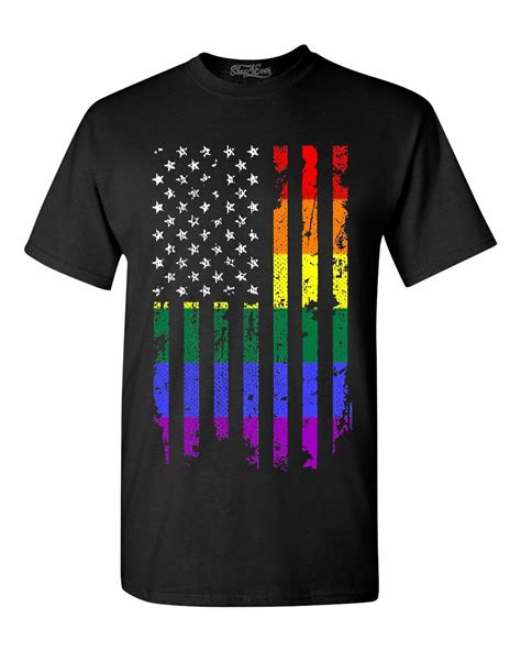 Distressed Rainbow Flag T Shirt Gay Pride Shirts Pilihax