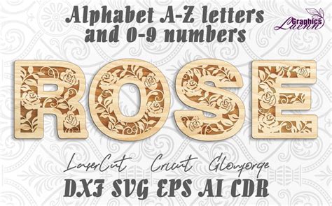 Marine Alphabet A Z Letters 0 9 Numbers Laser Cut Files Halloween
