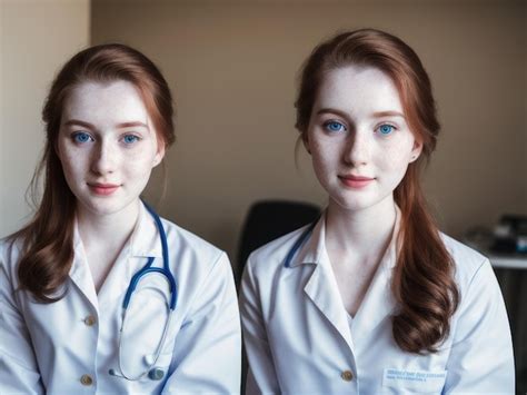 Premium Ai Image Two Women In White Coats With Stethoscopes And One