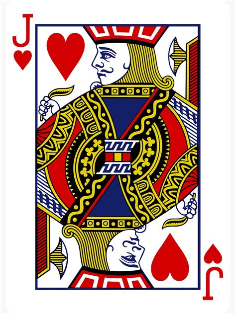 Jack Of Hearts Playing Card Sticker For Sale By Vladocar Redbubble