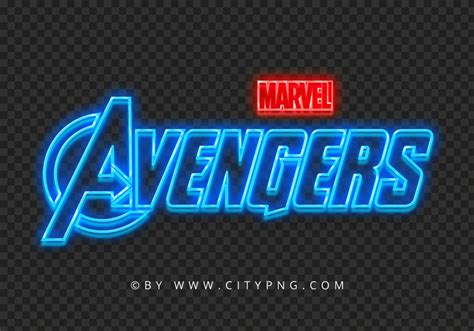 Avengers Neon Logo Download Png Citypng