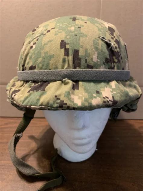 Us Military Pasgt Helmet From Stemaco With Digital Woodland Camo Cover