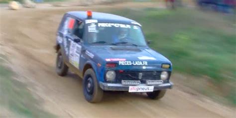 Lada Niva Rally Car Video Lada 4x4 Takes On A Stage Rally