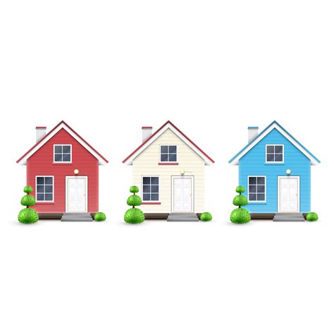Three Kinds Of Houses Vector 321323 Vector Art At Vecteezy