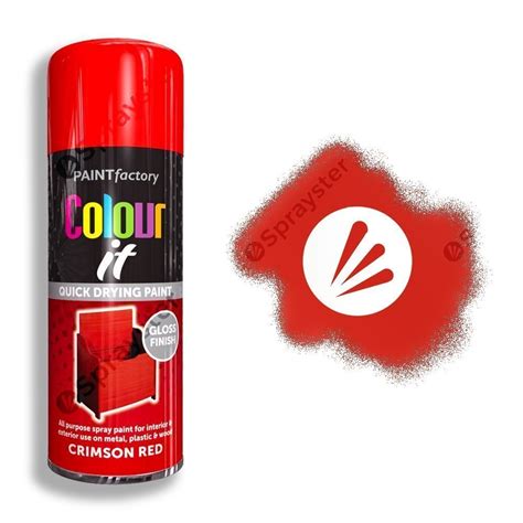 Colour It Crimson Red Spray Paint Gloss 250ml Sprayster