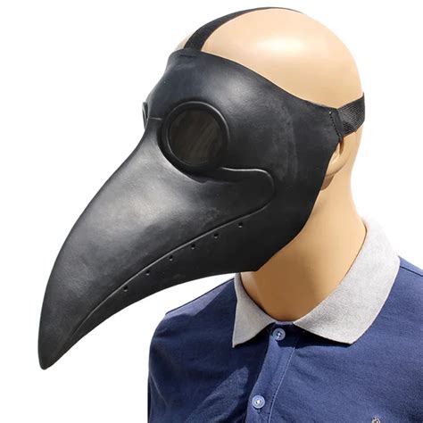 The Plague Doctor Steampunk Bird Latex Party Mask Halloween Costume